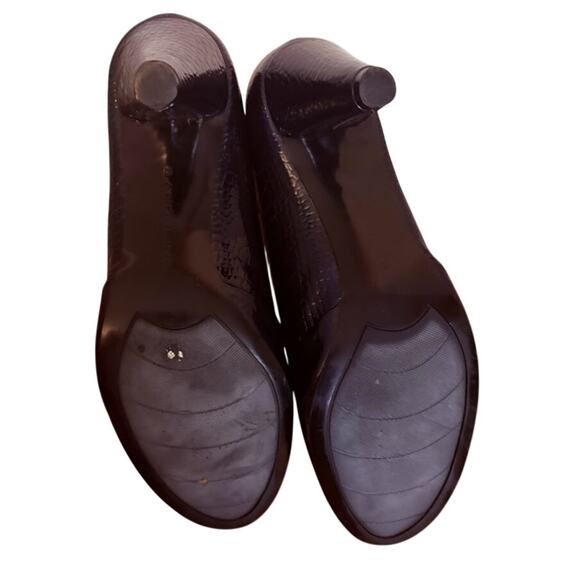 Bandolino Amoire Women Navy Snake Skin Open Toe Heel Shoe Size 7M - Picture 6 of 7